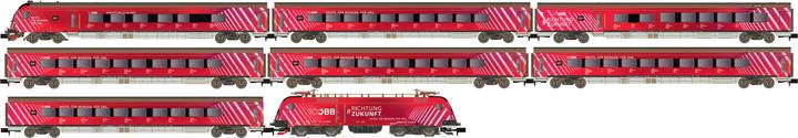 Actual product image Hobbytrain Passenger train with Rh 1116 8-piece ÖBB Railjet/100 J. (Track N)