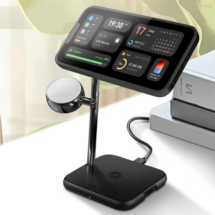Actual product image Zens 4-in-1 MagSafe + Watch charger (45 W)