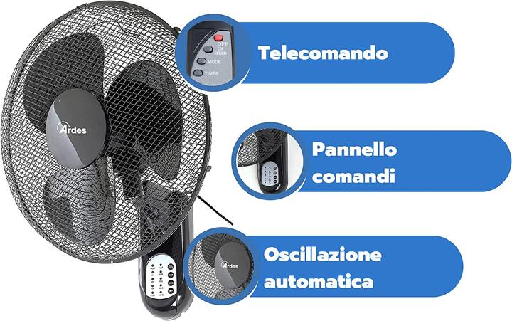 Immagine prodotto Poly Pool Ventilatore da parete AR5W40R, 40 cm (59 dB)