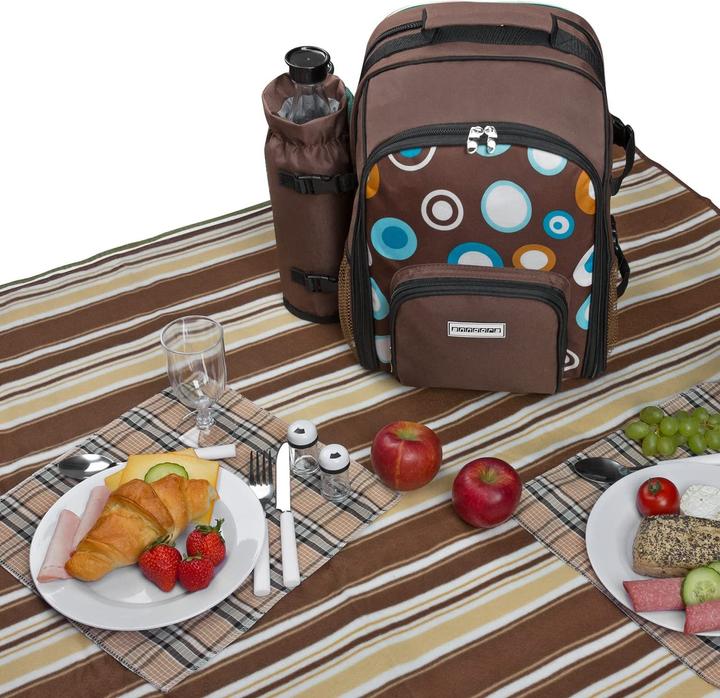 Produktbild Anndora Picknickrucksack für 2 Personen, Retro Braun