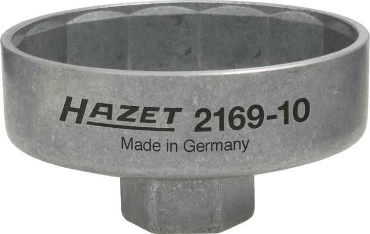 Produktbild HAZET Ölfilter-Schlüssel 2169-10 ∙ Vierkant10 mm (3/8 Zoll) ∙ Aussen 14-kant Profil ∙ 82 mm