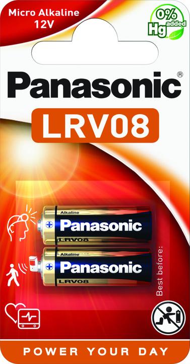 Image du produit Panasonic Micro-alcali LRV08 (2 pcs, A23, 38 mAh)