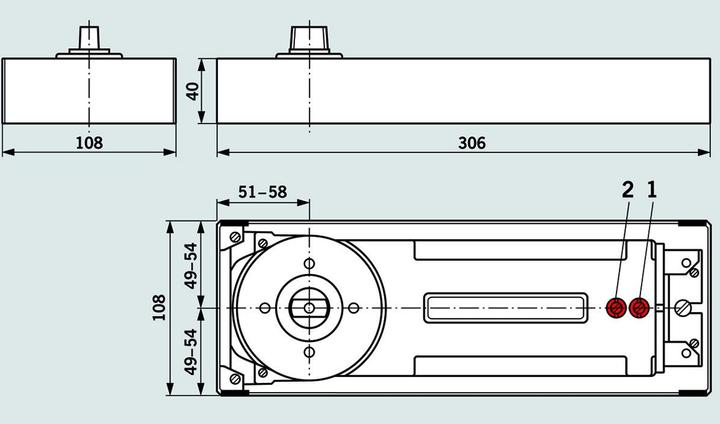Image du produit Dormakaba BTS 84 EN2 avec axe enfichable - 90°fix. (Intérieur)