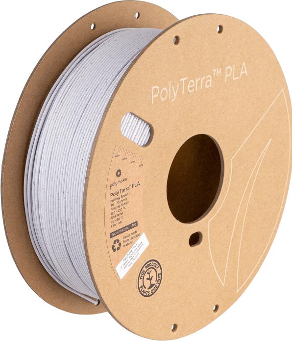 Produktbild Polymaker PolyTerra (PLA, 1.75 mm, 1000 g, Weiss)