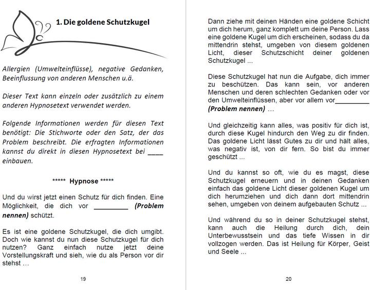 Actual product image Hypnosetexte zum Vorlesen und selber Zusammenstellen 6 (German, Angelina Schulze, 2023)