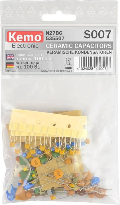 Image du produit Kemo Assortiment de condensateurs céramiques