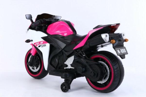 Produktbild Es-toys Elektro Kindermotorrad 888 – 12V 4,5A Akku – mit Stützräder, Musik und Lichter -Pink