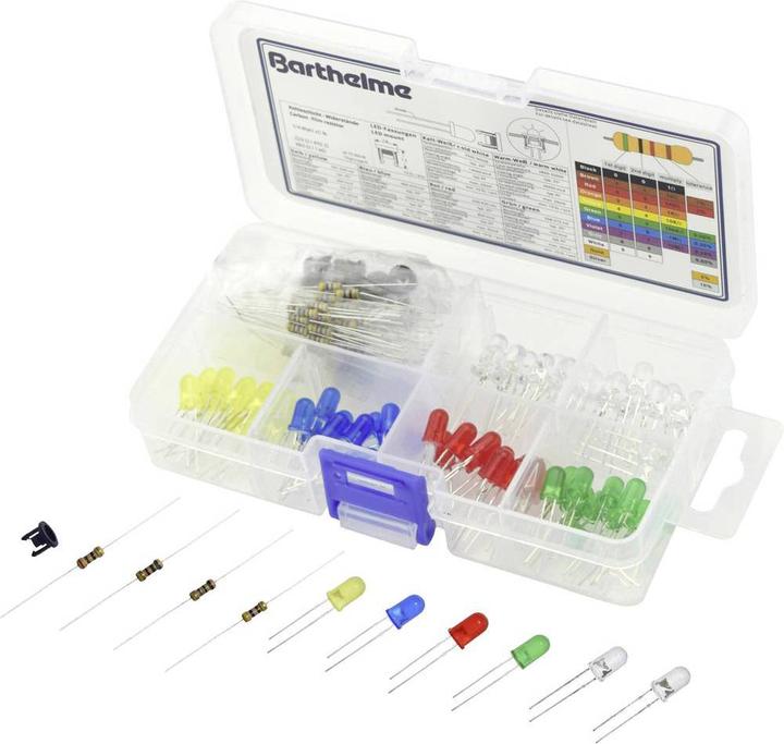 Actual product image Barthelme LED Assortment Cold White Warm White Yellow Blue Red Green Round 5