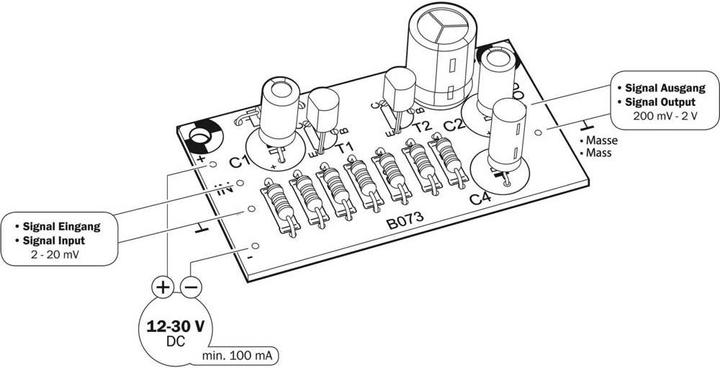Immagine prodotto Kemo B073 Kit preamplificatore 12 V/DC, 24 V/DC, 30 V/DC (Amplificatore)