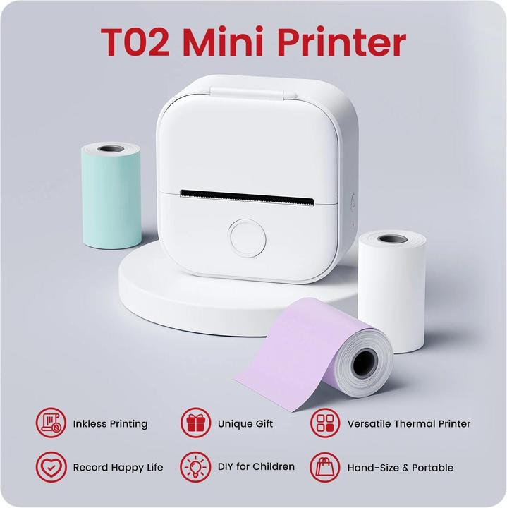 Image du produit Phomemo T02 Mini-Drucker (Bluetooth)