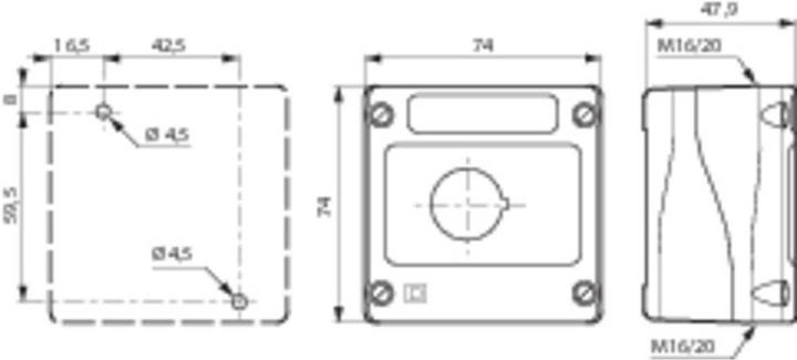 Actual product image Baco Empty housing with hole