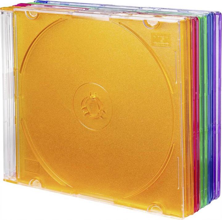 Actual product image Basetech CD sleeve 1 CD/DVD/Blu-Ray plastic Blue, standard green (semi-gloss), orange, pink, purple 1 pc....