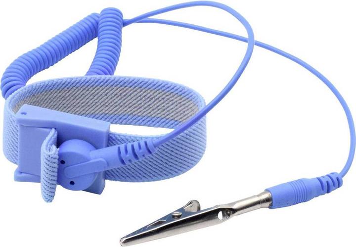 Produktbild Quadrios ESD-Handgelenkband Blau Druckknopf 10 mm (Statikschutz)