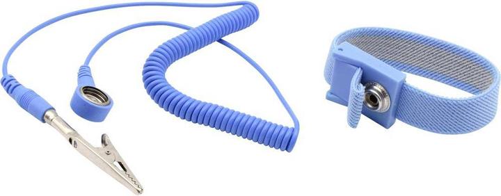 Produktbild Quadrios ESD-Handgelenkband Blau Druckknopf 10 mm (Statikschutz)