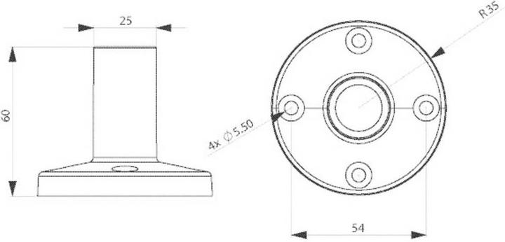 Produktbild Compro Montagefuss 60 mm
