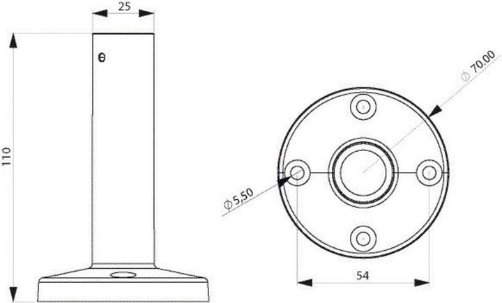 Produktbild Compro Montagefuss 110 mm