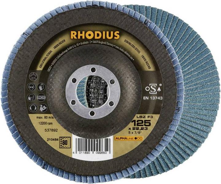 Immagine prodotto Rhodius Rondella dentata LSZ F3 125 x 22,23 - P80 (80)
