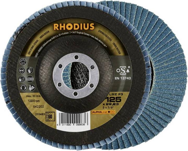 Image du produit Rhodius LSZ F3 Disque à lamelles 125 x 22.23 - P60 (60)