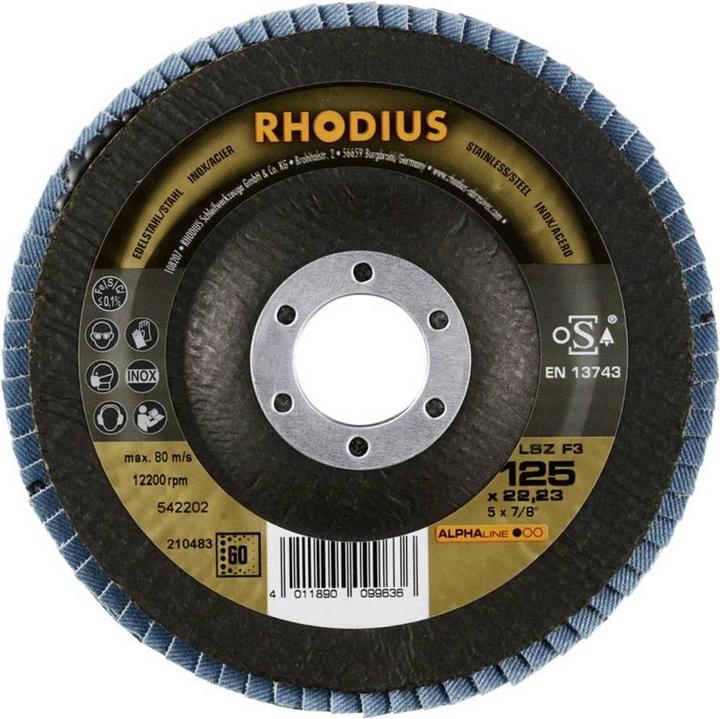Image du produit Rhodius LSZ F3 Disque à lamelles 125 x 22.23 - P60 (60)