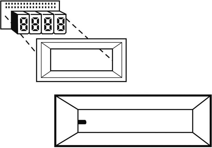 Produktbild Strapubox AR 4 A Frontrahmen Schwarz Passend fuer LC-Display 4-stellig