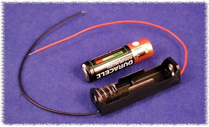 Produktbild Hammond BH1AAW Batteriehalter 1 x AA Kunststoff Schwarz 1 St.