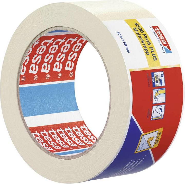 Produktbild tesa Profi PLUS Malerkrepp 50m x 50mm (50 mm)