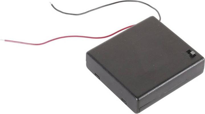 Velleman Support pour 4 piles LR6, câble et interrupteur