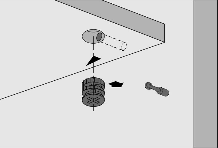 Immagine prodotto Hettich Rastex 15/15 m.bor.cop. ni. (Raccordo di collegamento, 1 pz.)