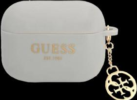 Produktbild Guess case for Airpods Pro GUAPLSC4EG grey Logo 4G Charm (Kopfhörer Tasche)