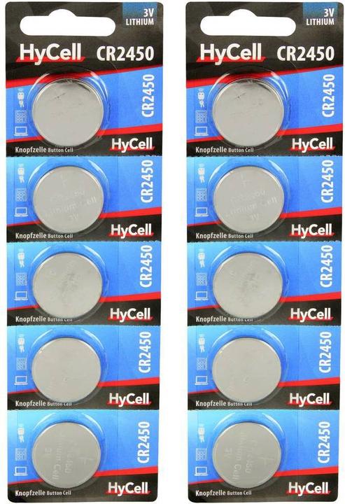Produktbild Ansmann Lithium Knopfzelle CR2450 10er Pack (10 Stk., CR2450, 540 mAh)