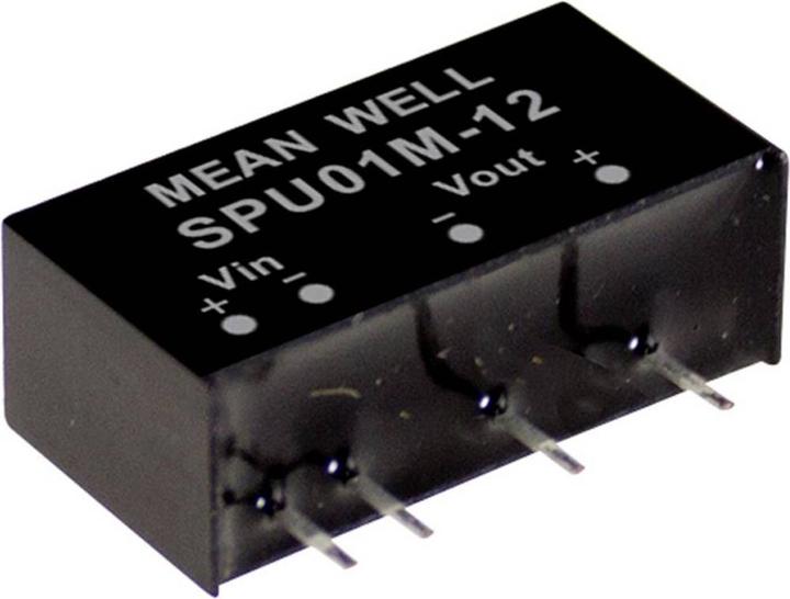 Produktbild MeanWell SPU01N-15 DC/DC-Wandlermodul 67 mA 1 W Anzahl Ausgänge: 1 x