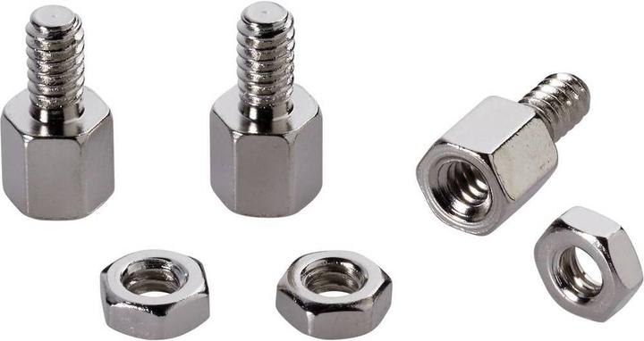 Actual product image Renkforce D-SUB connector screws silver 20 pcs.