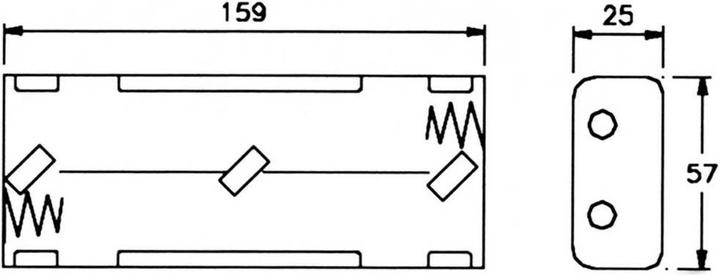 Actual product image Velleman Battery holder D for 6x Baby