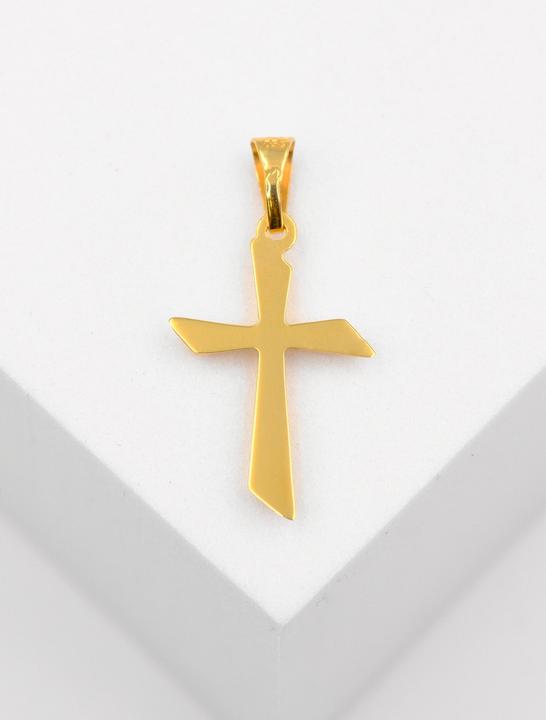 Image du produit Muau Pendant cross yellow gold 750, 25x13mm (Or jaune 750/18K)