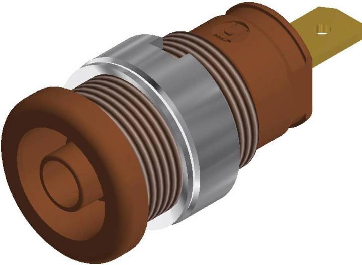 Produktbild SKS SEB 2610 F4,8 Sicherheits-Laborbuchse Buchse, Einbau vertikal Stift-Ø: 4 mm Braun 1 St.