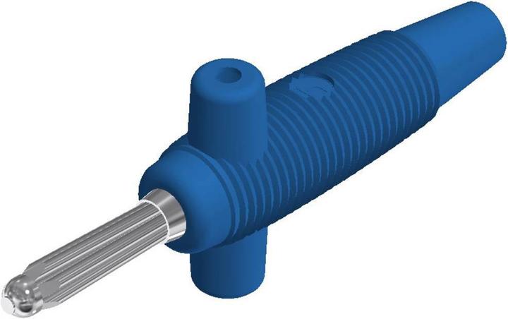 SKS Buela 300 K Sleeve connector plug straight pin-O 4 mm Blue 1 pc.