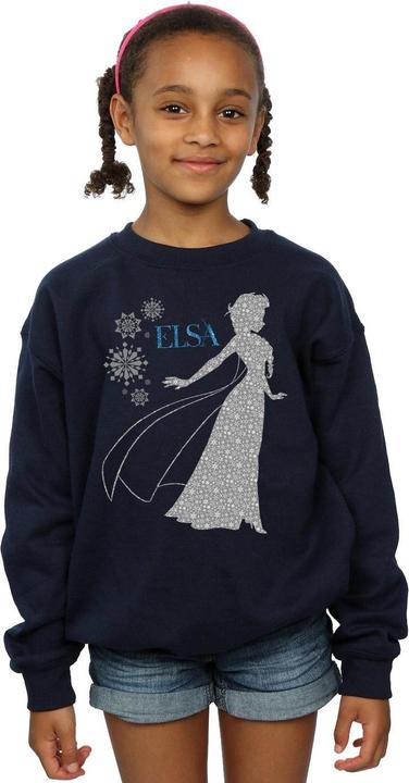 Actual product image Disney Girls Frozen Elsa Christmas Silhouette Sweatshirt (152, 158)