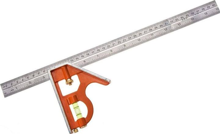 Produktbild Bahco Schiebbarer Kombinationswinkel mit Reissnadel 400 mm