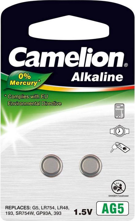 Produktbild Camelion Alkaline Knopfzellen LR48 (2 Stk., LR48, 66 mAh)