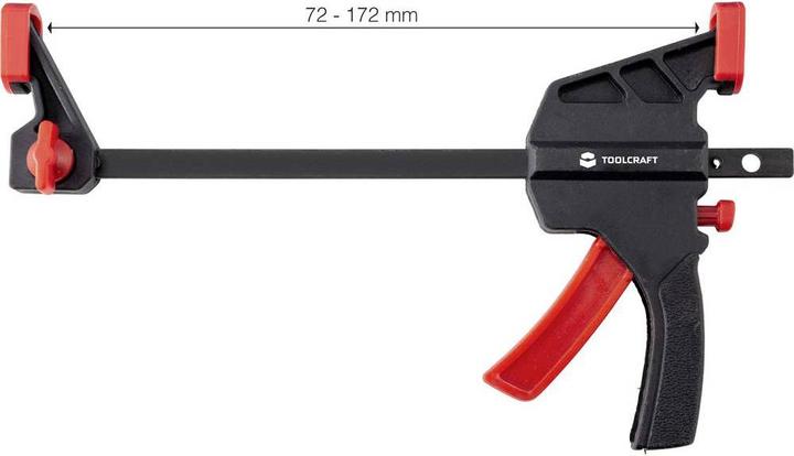 Produktbild Toolcraft Einhandzwinge (100 mm)