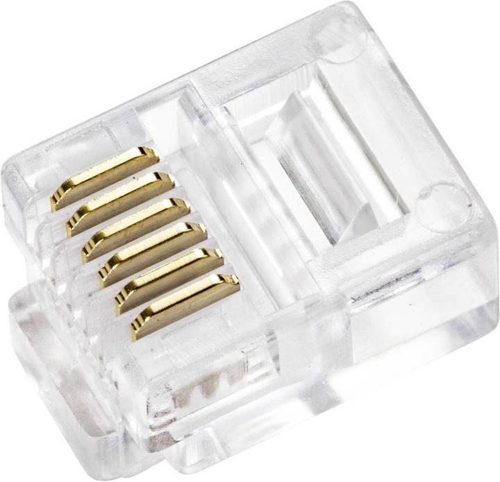 Immagine prodotto Tru Components Connettore RJ 12, spina occidentale diritta Trasparente TC-9202512 5 pz.