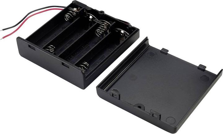 Tru Components Batteriehalter 4x Kabel
