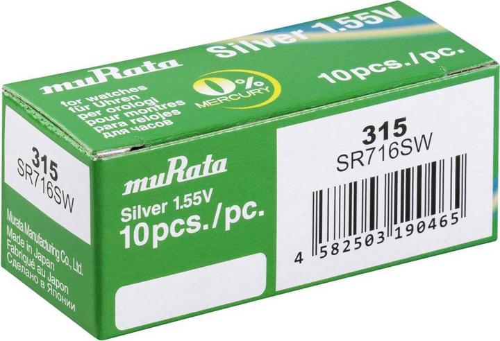 Produktbild Murata Knopfzellen 315 (10 Stk., 23 mAh)