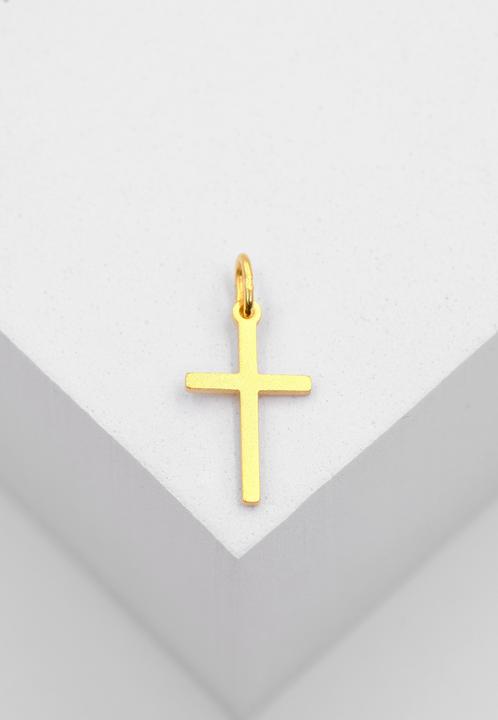 Immagine prodotto Muau Ciondolo croce oro giallo 750, 21x10mm (Oro giallo 750/18 carati)