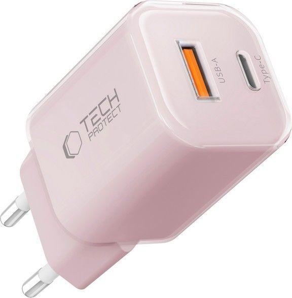Produktbild Tech-Protect NCM33W 2-port PD33W/QC3.0 wall charger - pink (33 W)