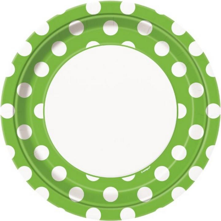 Image du produit Unique Party Assiettes en papier à pois (8 pièces) (8 x)