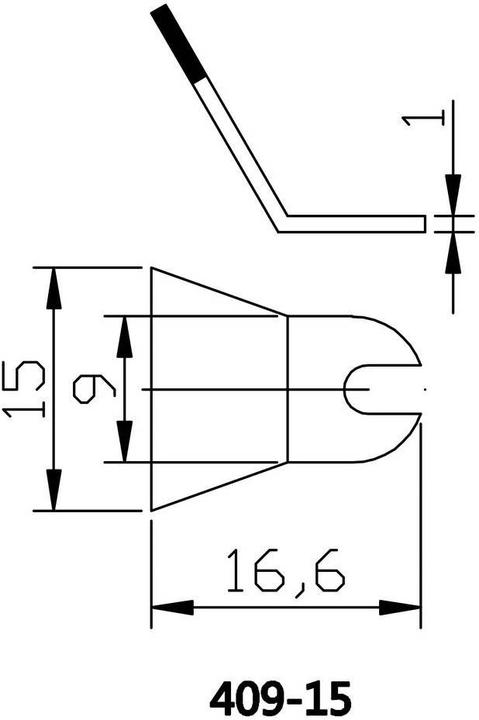 Produktbild Toolcraft Lötkolbenpinzette Lötspitze Lötdüse für 2266985 (Lötspitze)