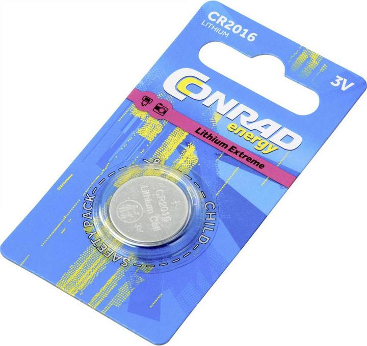 Conrad energy Batteria al litio CR2016 (1 pz., CR2016, 80 mAh)