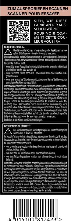 Nährwerte und Zutaten Syoss Coloration (7 5 Mittelaschblond)