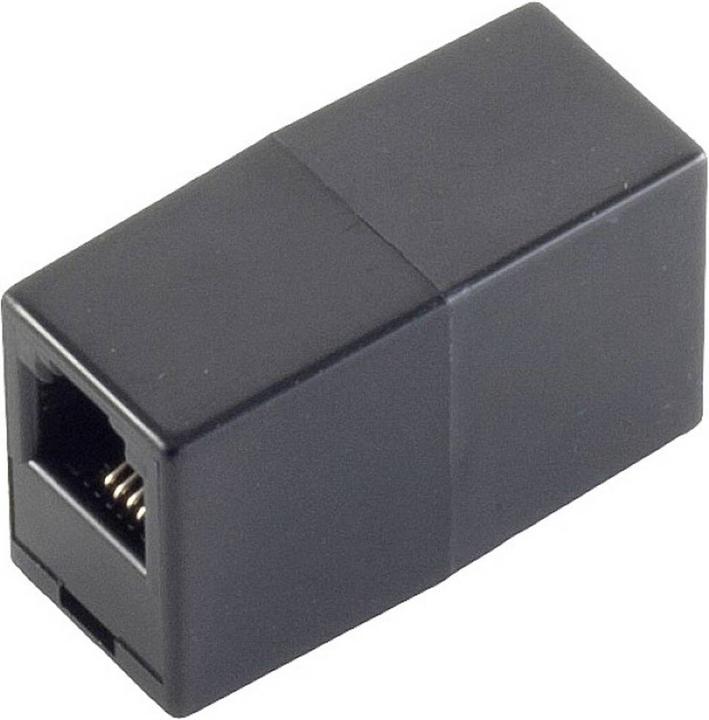 Actual product image Shiverpeaks BASIC-S Modular-IN-line adapter, RJ11, black RJ11 coupling